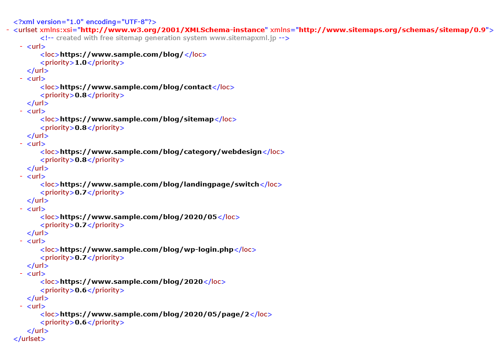 XLM sitemap / WordPress(blog)ページ